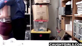 Naughty Shoplifting Teen Gets Spanked By Security Guard