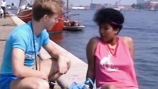Black Girl Next Door #2 - Old Man Fills Her Hairless Bush with Hot Load