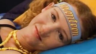 Red-Haired Young Lady's Erotic Adventure With Her Sex Toys