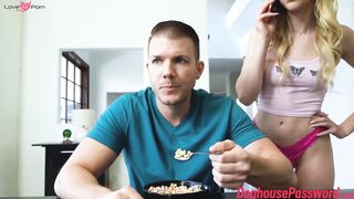 My wet mouth sucked Codey Steeles big dick after I caught him jerking by himself