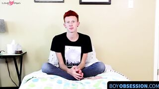 BoyObsession.com - Naughty twink spreads his tight ass and masturbates for warm cum