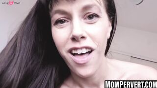 Natural tits stepmom's POV action with stepson after BJ