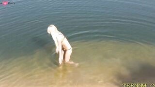 TeenyDevil - Young Bombshell Gets Fucked Outside in Public by Huge Dick