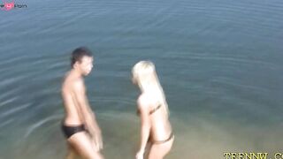 TeenyDevil - Young Bombshell Gets Fucked Outside in Public by Huge Dick