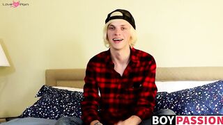 Thick twink cock ends up getting attention after interview