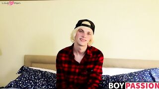 Thick twink cock ends up getting attention after interview