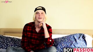 Thick twink cock ends up getting attention after interview