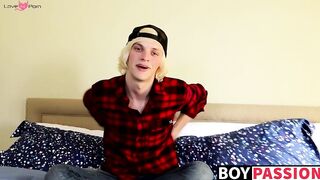Thick twink cock ends up getting attention after interview