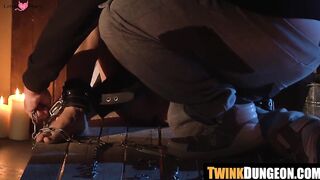 Blonde twink learns pain during a masterful rough fuck