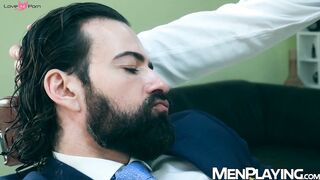 Dani Rivera breeds his horny client Miguel Angel at his barbershop