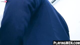 PlayingMen.com - Doctor Sir Peter's long cock welcomed by suited Drew Dixon