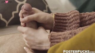 Me and my brunette stepdaughter Jessae Rosae fuck her hung foster dad