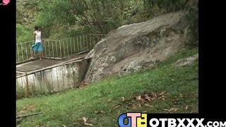 OTBXXX.com - Young Latinos vigorously rawpounding each other in nature until they bot