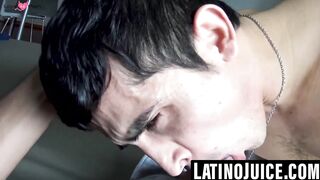 Wealthy man pays a straight Latino for deep throat service