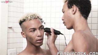 Black Twunk's Hair Cut & Jerk Off Session - Hot Young Thug