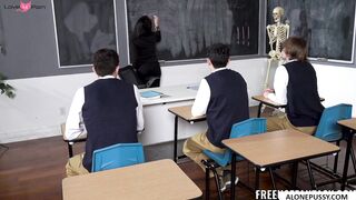 Italian Teacher's Lesson in Pleasure - MILF Fucks Student to Pass Exam