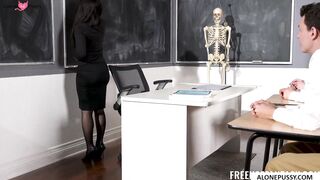 Italian Teacher's Lesson in Pleasure - MILF Fucks Student to Pass Exam