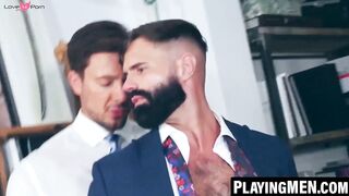 Hairy Suited Ass Fucked By Hunk With Big Dick