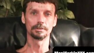 MATURE STUD GETS HIS DICK STRIPPED AND JERKS OFF TO AMAZING ORGASM