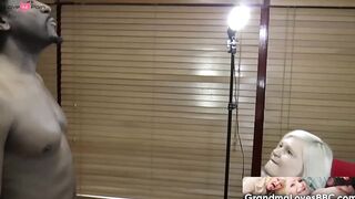 Grandma's Girlfriend & Granddaughter Share A Stud - Old Granny Fucks Young Guy