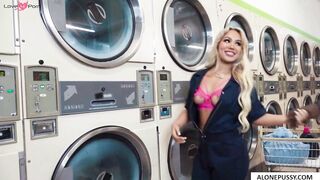 Laundry Loads - Hot Blonde MILF Gives Her Husband A Surprise Facial
