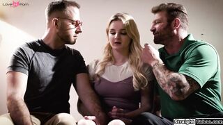 Teens Uncomfortable Encounters - Creepy Neighbor Peeks At Young Blonde