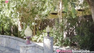 Teen Cutie Cora Cox Gives Surprising Blow Job In Public Park