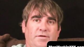 Men Work It Out! Big Dick Stud Fucks Himself To Orgasm After Intimate Interview