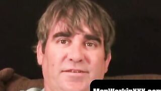 Men Work It Out! Big Dick Stud Fucks Himself To Orgasm After Intimate Interview
