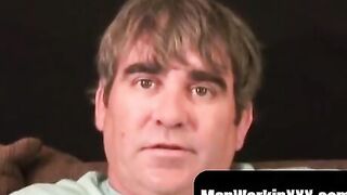 Men Work It Out! Big Dick Stud Fucks Himself To Orgasm After Intimate Interview