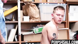 Ink-Splattered Anal Thief Gets Ass Fucked Hard By Hunk Cop
