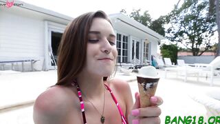 Teasing And Licking - Barely Legal Cuties With Big Dick Pornstar Alex Mae