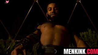 Black Hunk Edges White Guy in Intense BDSM Scene