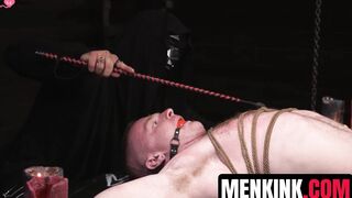 Bald Dominant Gunner Stones Submissive Slave Training - Extreme Bondage & Fisting
