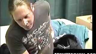 Long-Haired Hunk Jacks Off His Massive Dick On Bed - Close Up View