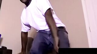 Black GF Fist Pumping Throating Big Dick - Camgirl POV Blowjob