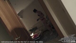 Bae hipster teens stretching her twat with a inflatable sex dildo