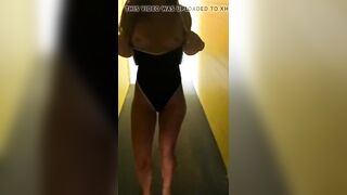 Bae bimbos Inside African Swimsuit Walking Around With Long Booty