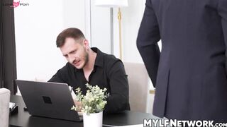 Three's Company - Office Sluts Share Their Bosses With Angelina Moon