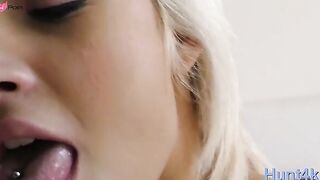 Teasing Kitten Gets Licking And Fingering From Hunk In Black Leather Boots