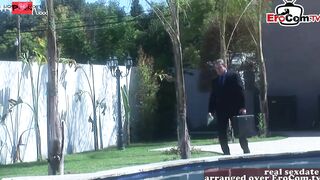 Threesome Fever! MILF, Teenage Cutie And Old Man Sharing One Dick