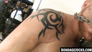 Dominant Hunk Whips His Submissive Partner Hard In BDSM Scene