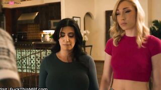 Exotic Dancer Sara Sarhari & Pornstar Lily Labeau Share Bed in Hot Lesbian Scene