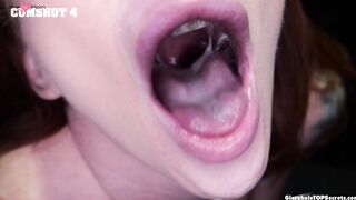 Teen Cuties Share Double Facial in Threesome