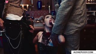 Scandalously Hot Blonde Babe Gets Fucked Hard By A Hunk In His Office