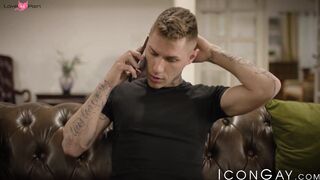 Tattooed Step-Son's Ass Owned By Dad - Anal Threesome