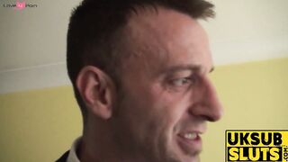 UK Bombshell Submissive Gets Spanking & Rough Sex in Hardcore Anal Threesome