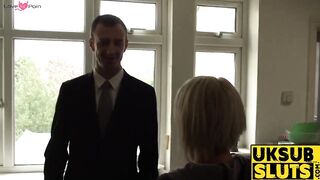 UK sub slut gets dominated by dominatrix in hardcore BDSM session
