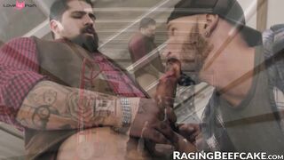 Beefcake Colleagues Share A Hot Blow Job In The Office