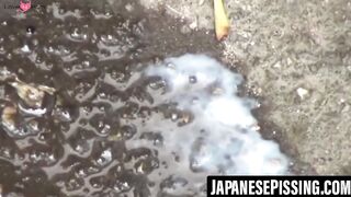 Peeing-JapaneseBabes - Shameless Teen Dares to Piss in Public
